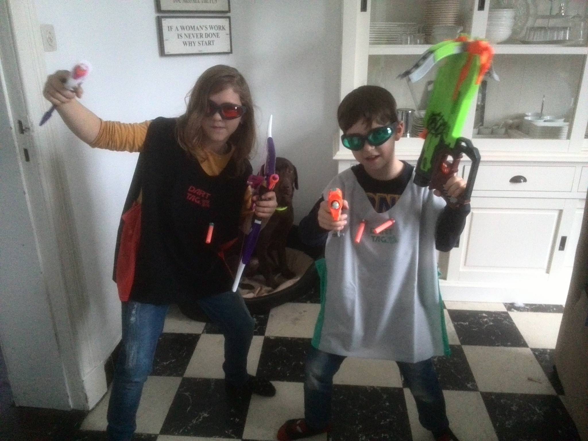 Onze stoere Nerf kinderen